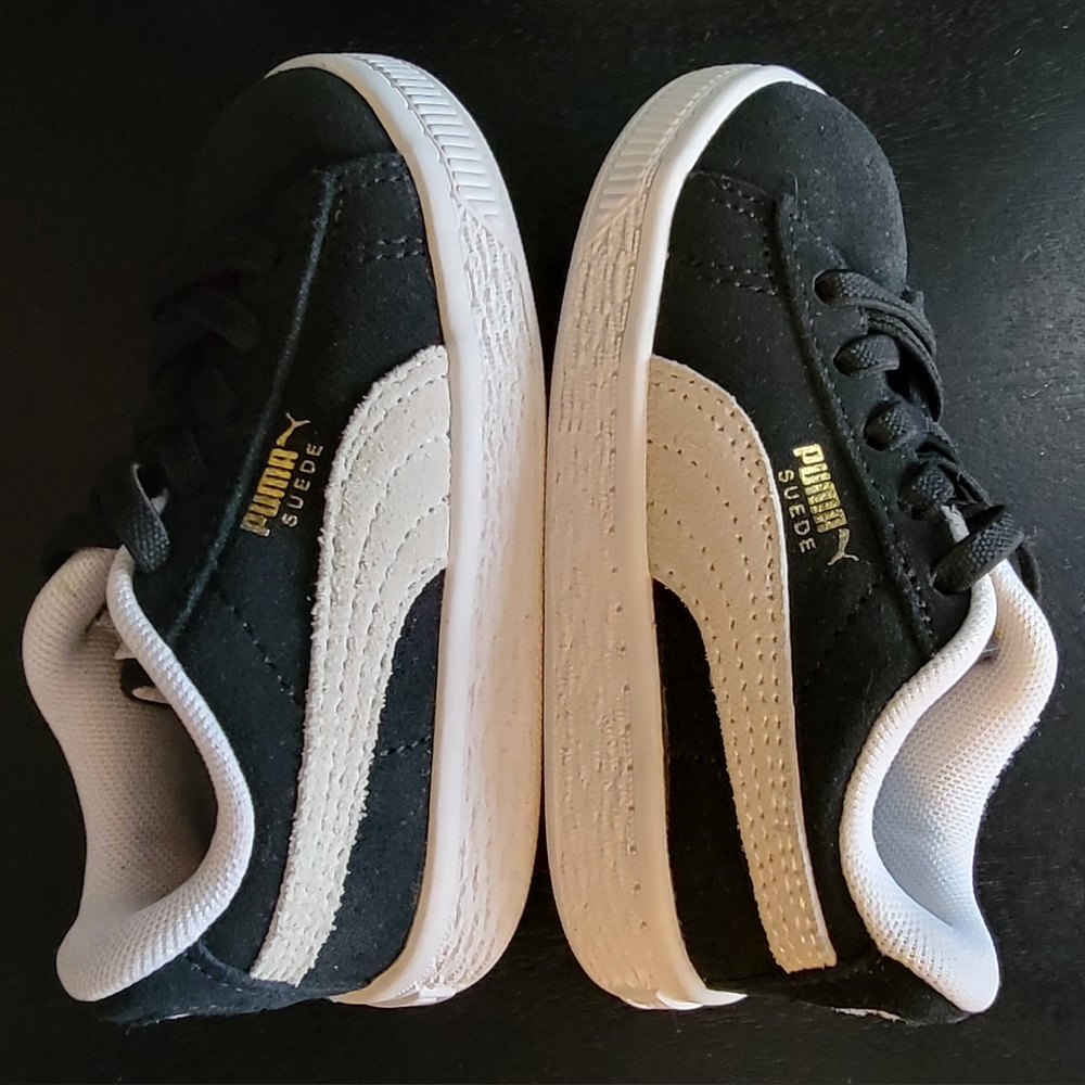 Puma 6C Toddler Suede Classic XXI AC Inf Shoes Black & White
